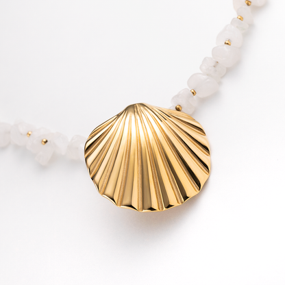 Scallop Big Halskette Gold