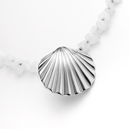 Scallop Big Halskette Silber
