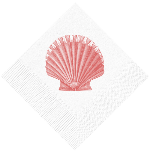 Scallop Beverage Napkins