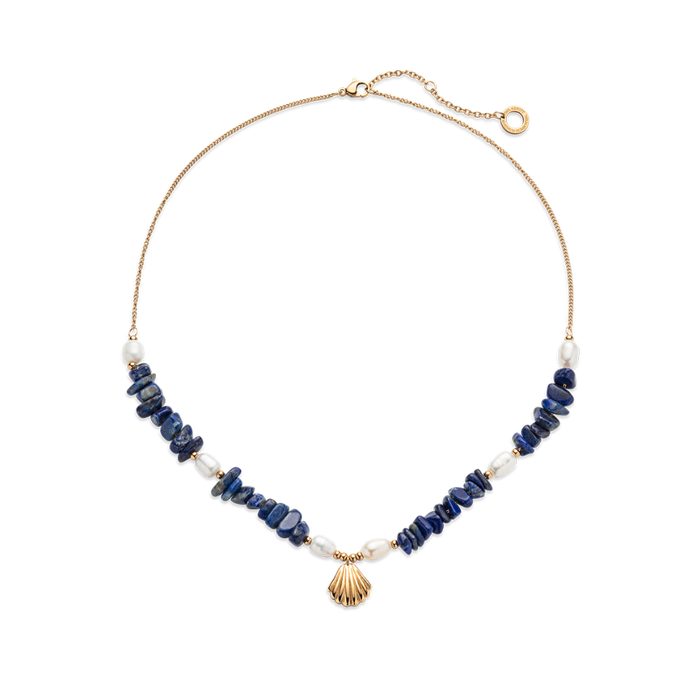 Scallop Stone Halskette Roségold