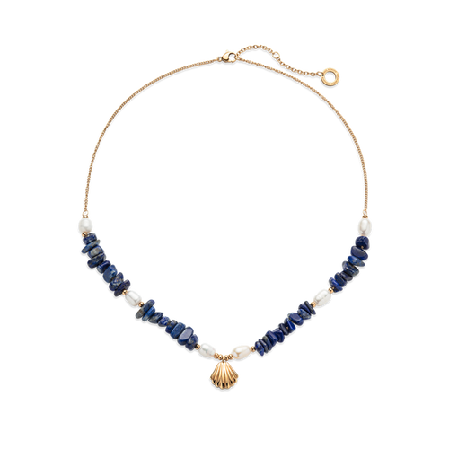 Scallop Stone Halskette Roségold