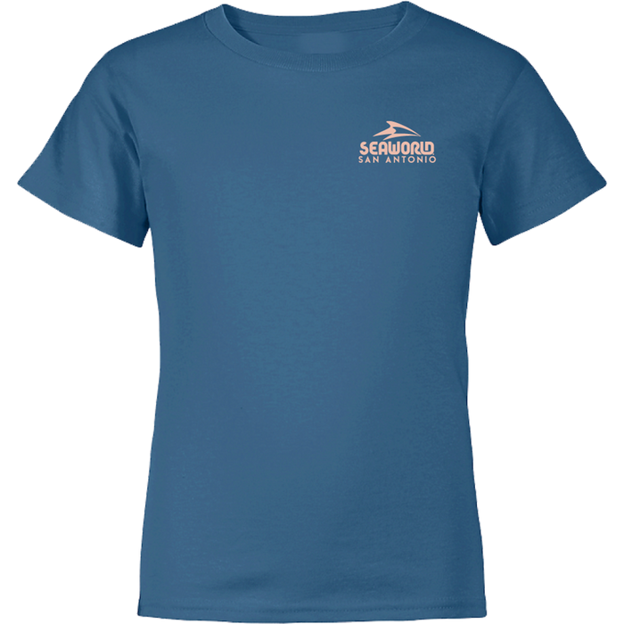 SeaWorld Greetings From San Antonio Blue Youth Boy Tee front