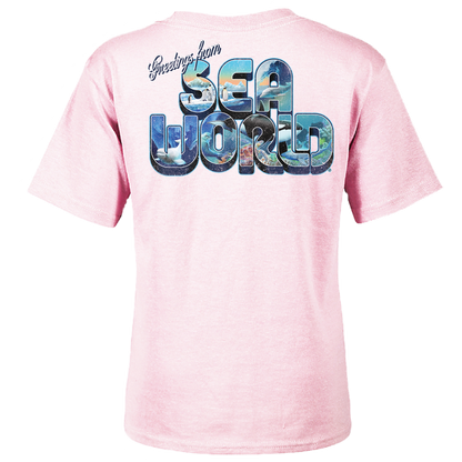 SeaWorld Greetings From San Diego Pink Toddler Girl Tee back