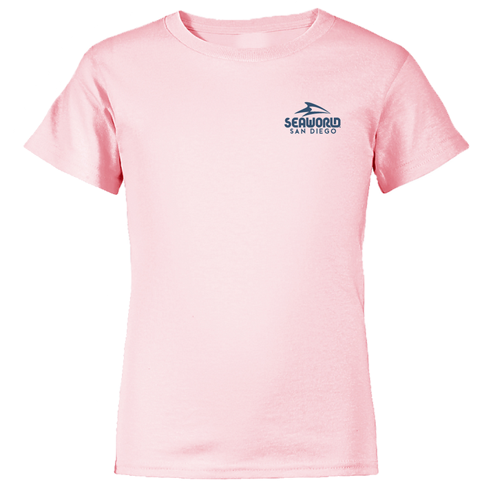 SeaWorld Greetings From San Diego Pink Youth Girl Tee front