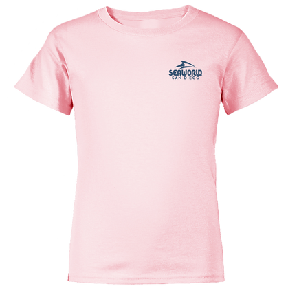 SeaWorld Greetings From San Diego Pink Youth Girl Tee front