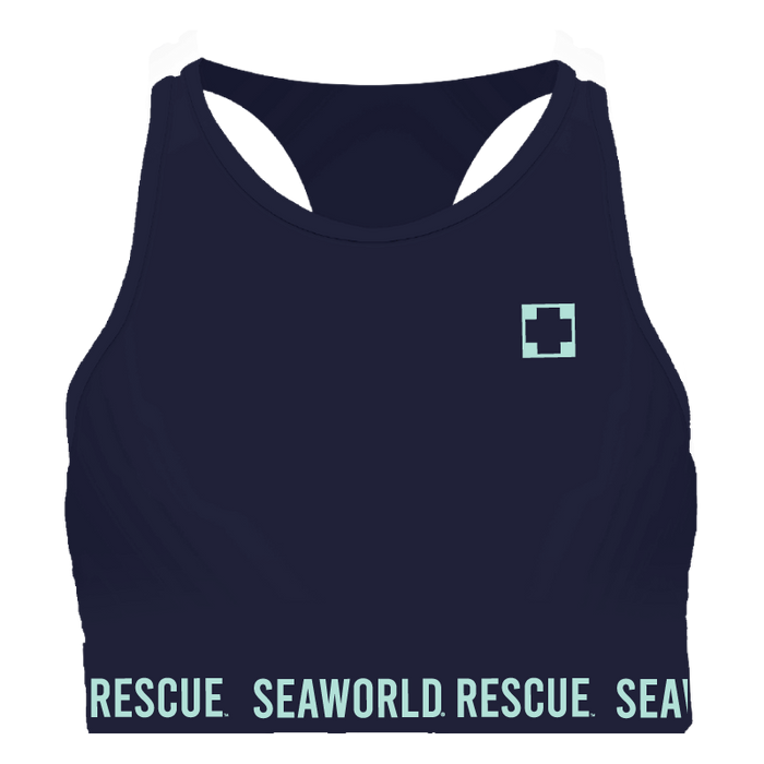Seaworld Rescue Navy Mint Junior Sports Top
