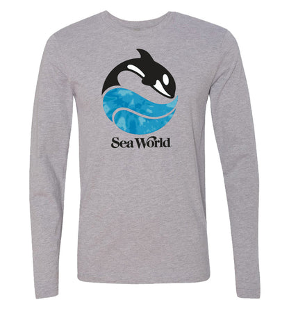 SeaWorld Tie-Dye Logo Long Sleeve Adult Tee