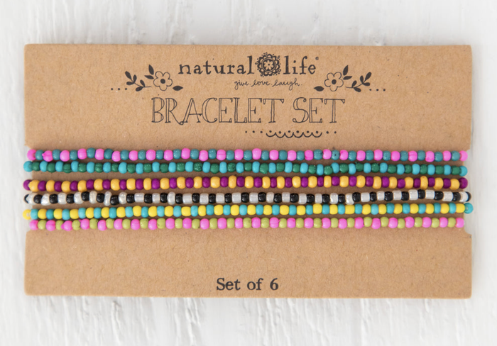 Seed Bead Bracelet Set (Set of 6)