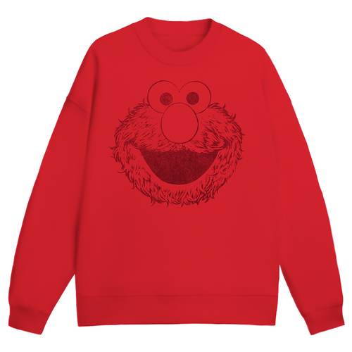 Sesame Street Big Face Elmo Red Youth Crew Fleece