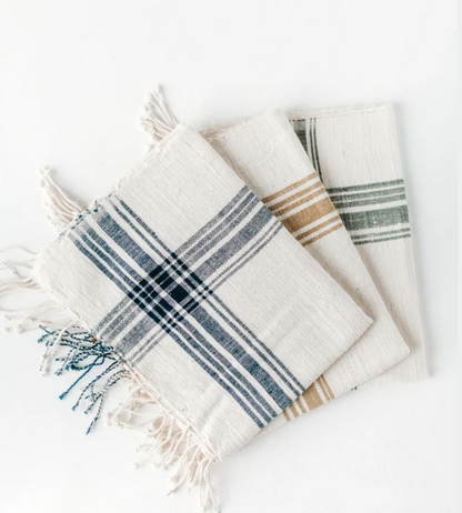 Set of 2 Hand Towels Ethiopian Cotton, Eco Friendly, Fair Trade