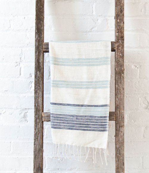 Set of 2 Hand Woven Camden Ethiopian Cotton Hand Towels (choose color) Eco Friendly, Fair Trade - Give Back Goods