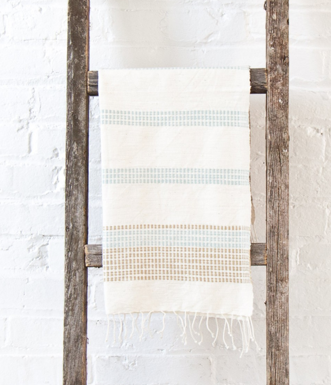 Set of 2 Hand Woven Camden Ethiopian Cotton Hand Towels (choose color) Eco Friendly, Fair Trade - Give Back Goods