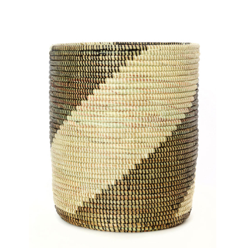 Set of 2 Handwoven Cattail Nesting Swirl Storage Baskets, Fair Trade - Give Back Goods