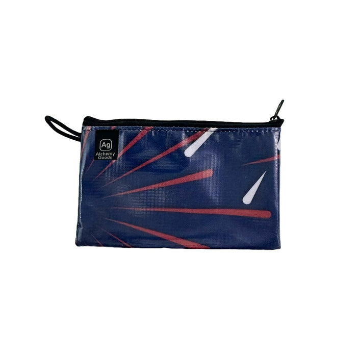 Set of 2 Upcycled Billboard Zipper Pouches w/Liner, Save Landfill Space!