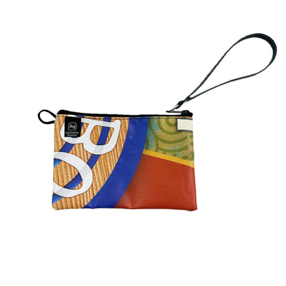 Set of 2 Upcycled Billboard Zipper Pouches w/Liner, Save Landfill Space!