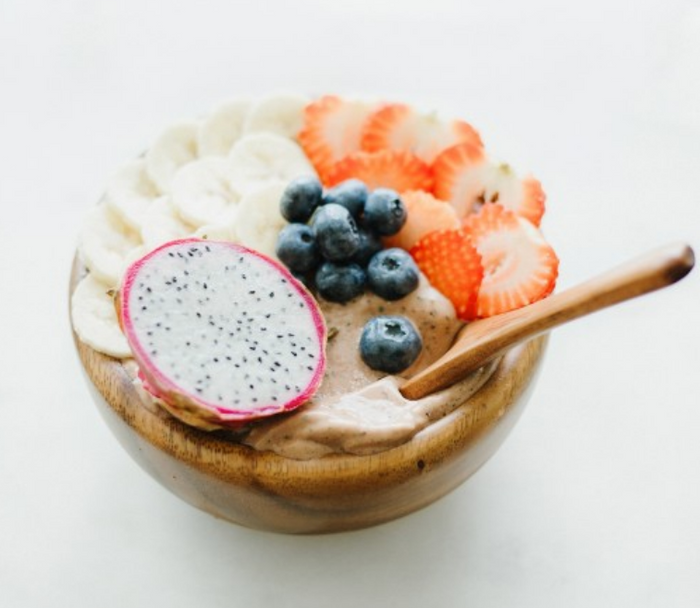Set of 4- Acacia Wood 6" "Smoothie" Bowl & Spoon- Fair Trade and Sustainably Harvested - Give Back Goods