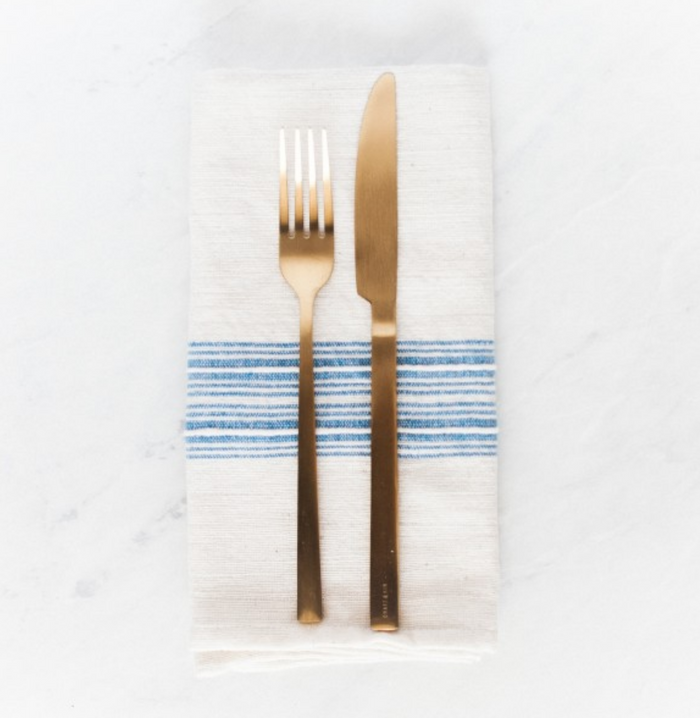 Set of 4 Hand Woven Ethiopian Cotton Dinner Napkins, Eco-Friendly, Fair Trade