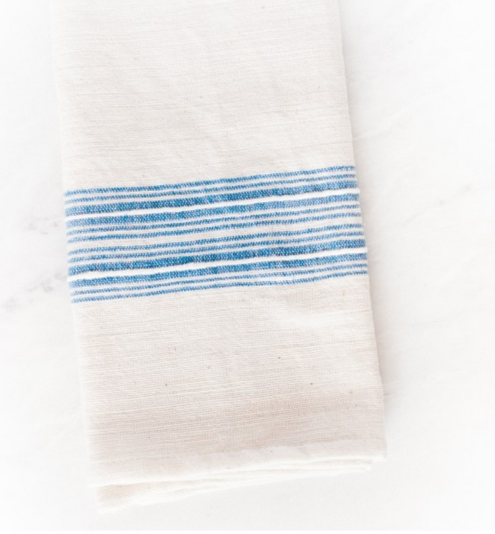 Set of 4 Hand Woven Ethiopian Cotton Dinner Napkins, Eco-Friendly, Fair Trade