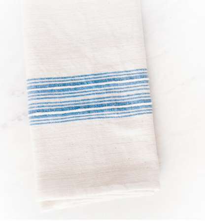 Set of 4 Hand Woven Ethiopian Cotton Dinner Napkins, Eco-Friendly, Fair Trade
