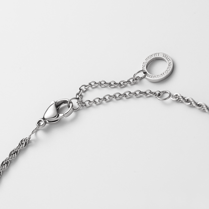 Set Pisces Charm und Halskette Silber