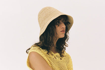 Shoal Bucket - Raffia Crochet - Packable