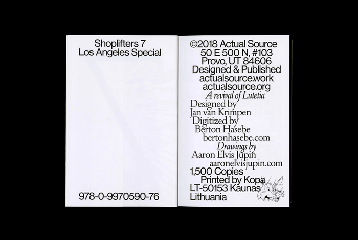 Shoplifters Issue 7: Los Angeles Special - Actual Source