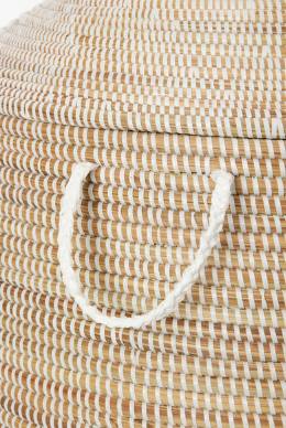 Short Hamper Decorative Handwoven Storage Basket, Fair Trade - Give Back Goods