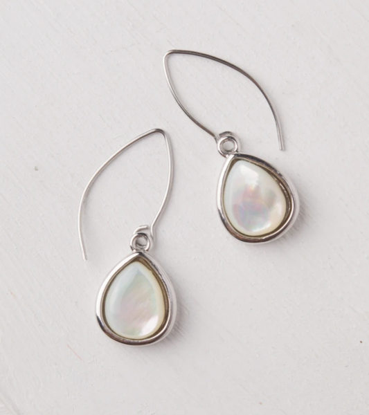 Silver Mother Of Pearl Earrings- Give Freedom To Girls & Women