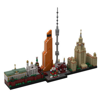 Skyline von Moskau im Maßstab 1/2000 Klemmbausteine - LesDiy - Klemmbausteine