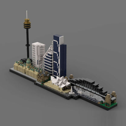 Skyline von Sydney im Maßstab 1/2000 Klemmbausteine - LesDiy - Klemmbausteine