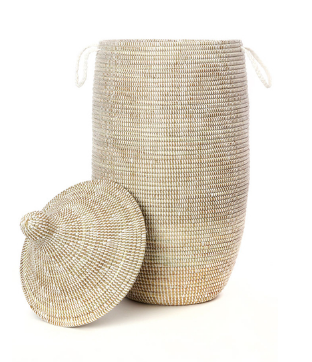 Slender Laurel Hamper/ Basket- Fair Trade, Educates Artisans- Eco-Friendly - Give Back Goods