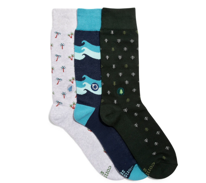 Socks Protect the Planet Gift Box: Protect Oceans, Protect Rainforests, Plant Trees