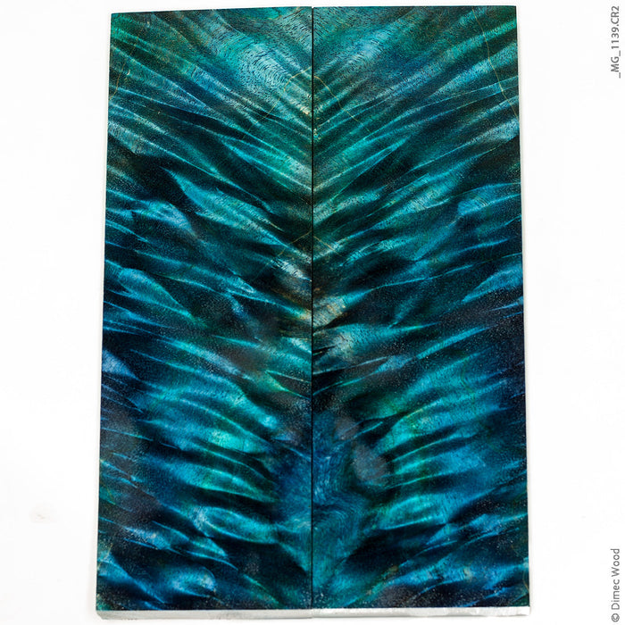 Stabilized curly cotton wood panels