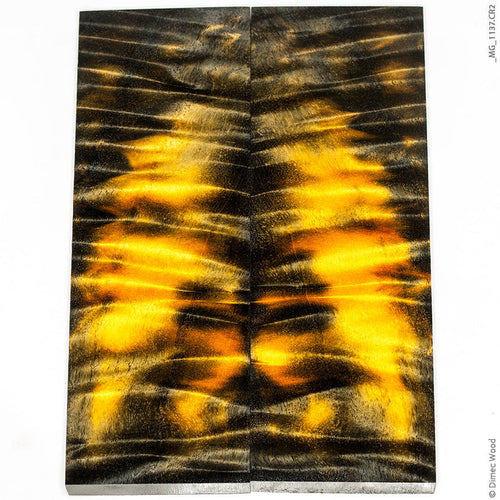 Stabilized curly cotton wood panels