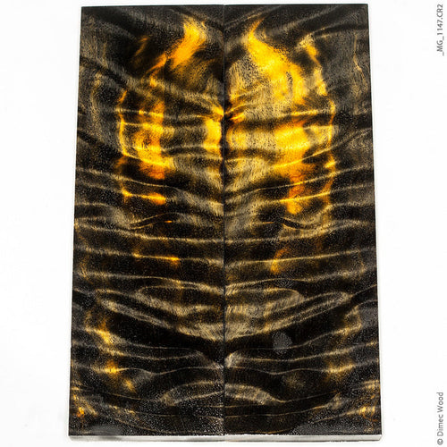 Stabilized curly cotton wood panels