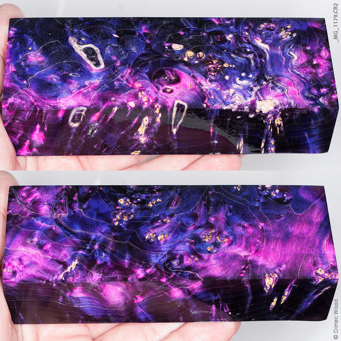 Stabilized wood box elder burl block