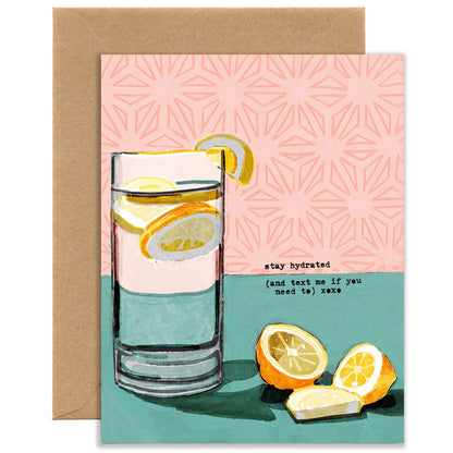 Stay Hydrated Support Card (Single Card) A2 Card Tiny and Snail