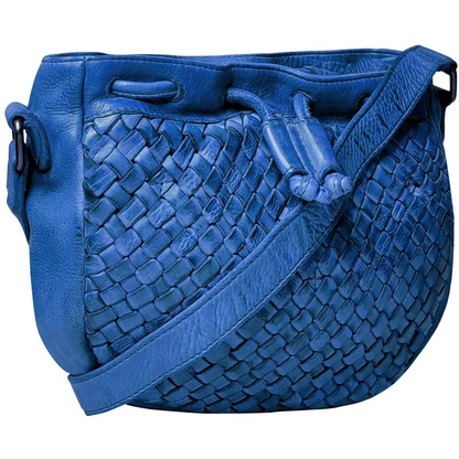 Stella Leather Shoulder Bag for Women, Blue