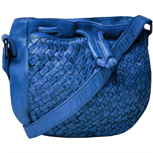 Stella Leather Shoulder Bag for Women, Blue