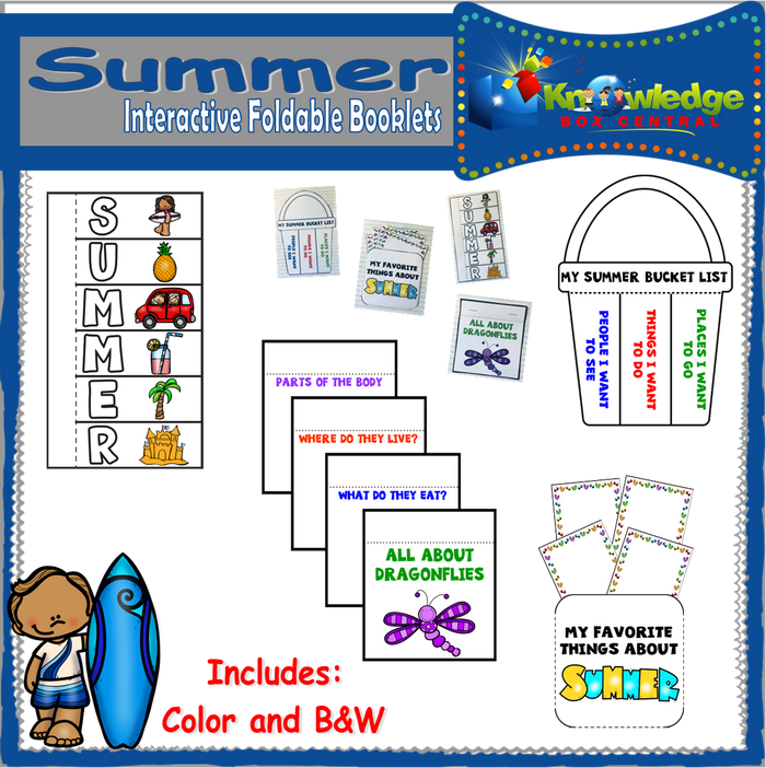 Summer Interactive Foldable Booklets