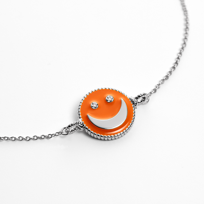 SuMoS Armkette Silber bright orange