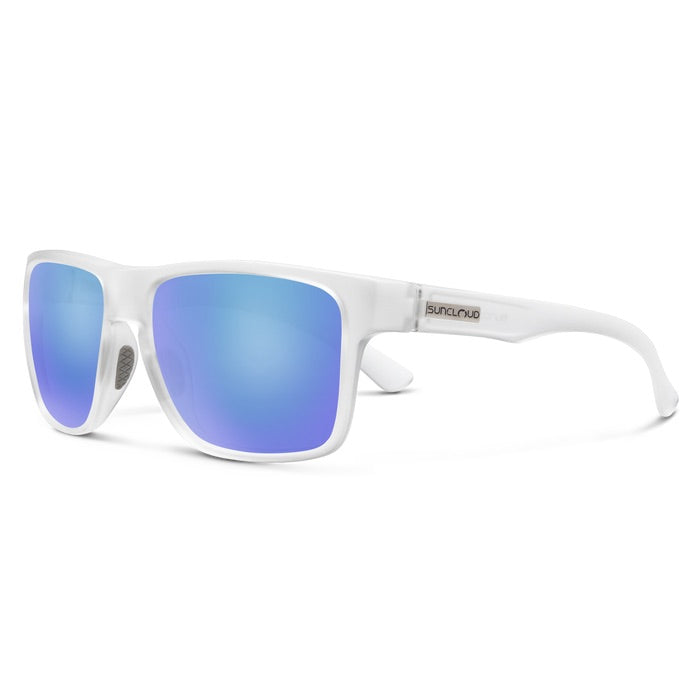 Matte Crystal + Polarized Blue Mirror Lens