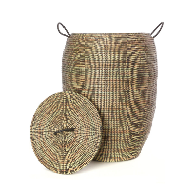 Tall Bongo Hamper Laundry Storage Basket- Fair Trade-Eco-Friendly- Handmade - Give Back Goods
