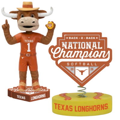 Texas Longhorns 2026 NCAA Softball National Champions Bobbleheads (Presale)