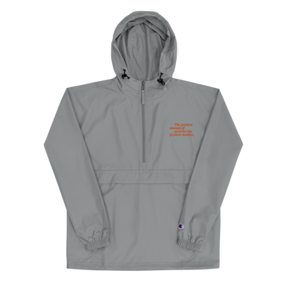 The Greatest Good - Embroidered Champion Packable Jacket