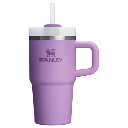 The Quencher H2.O 20 oz FlowState Tumbler with handle and straw in Lilac Purple