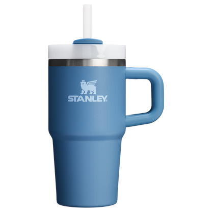 The Quencher H2.O 20 oz FlowState Tumbler with handle and straw in Indigo Blue