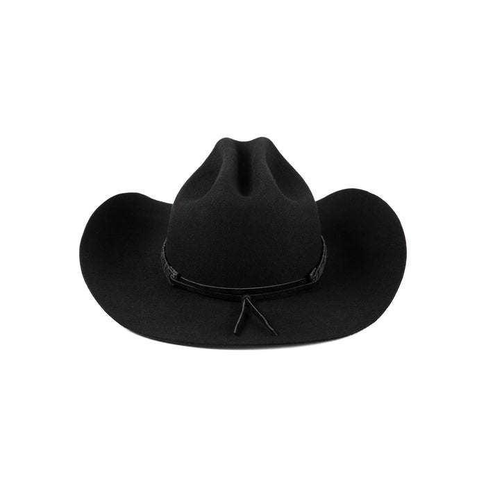 The Ridge - Black wool felt cowboy hat with interchangeable band and UPF 50+ protection