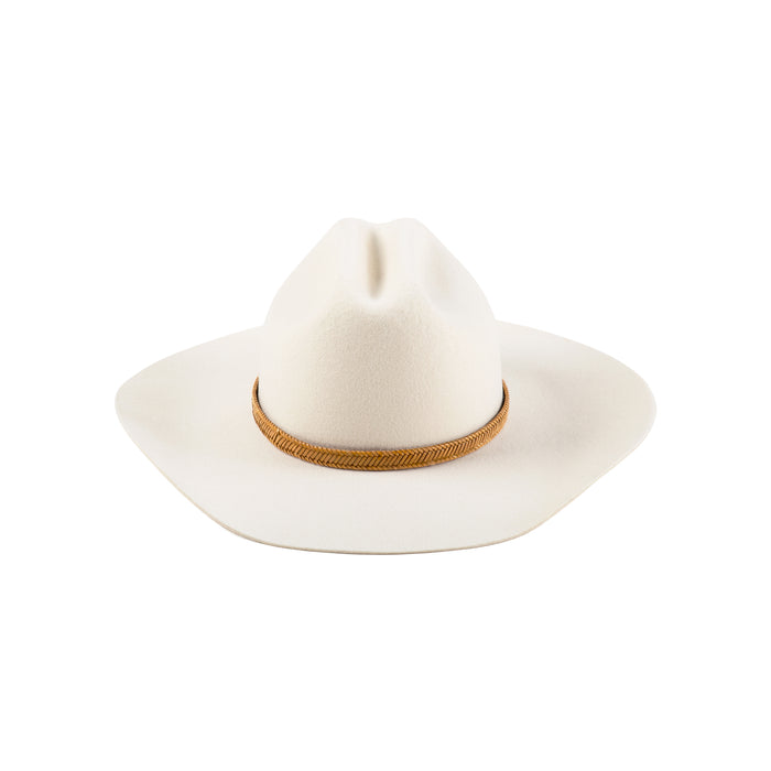 The Ridge - Ivory wool felt cowboy hat with tan band