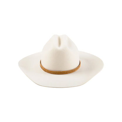 The Ridge - Ivory wool felt cowboy hat with tan band